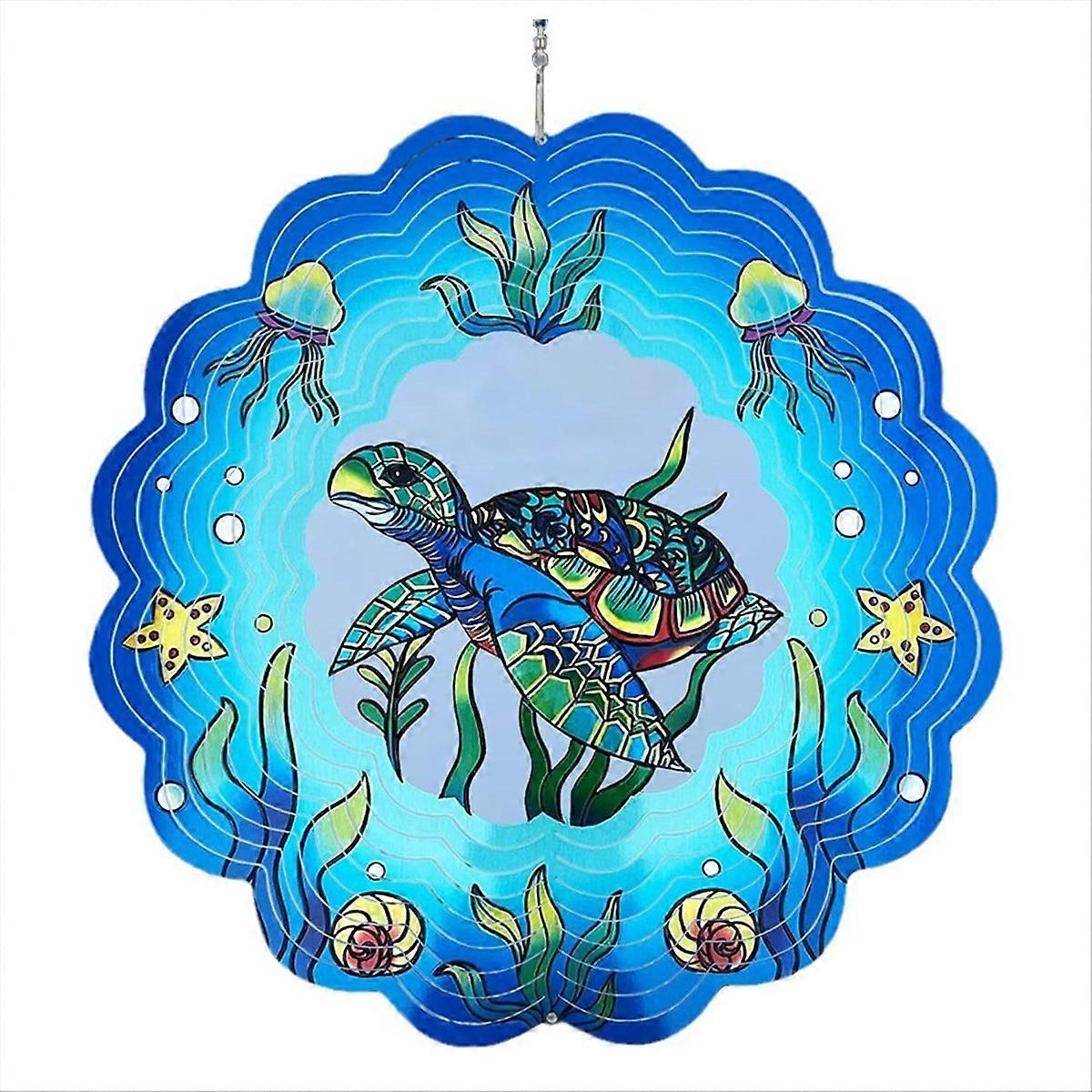 Sea Turtle Wind Spinners 3D Hanging Wind Spinner Sea Turtle Ornament