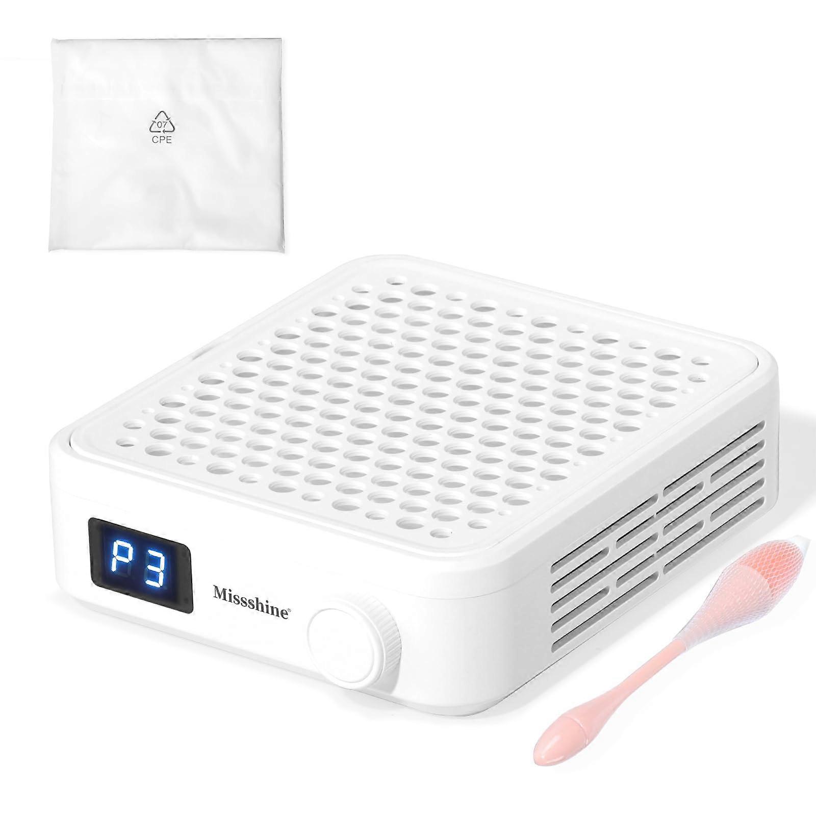 Nail Dust Collector with Turbo Brushless Motor, Adjustable Suction Modes, Reusable Filter, Low Noise