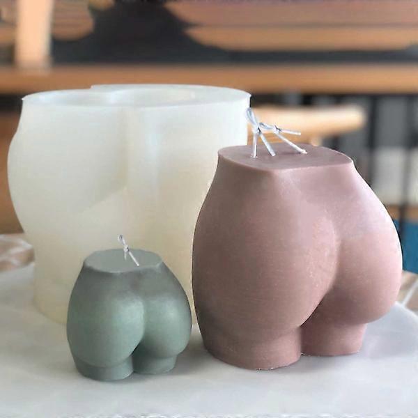 Candle Shape 3D Butt 6cm white