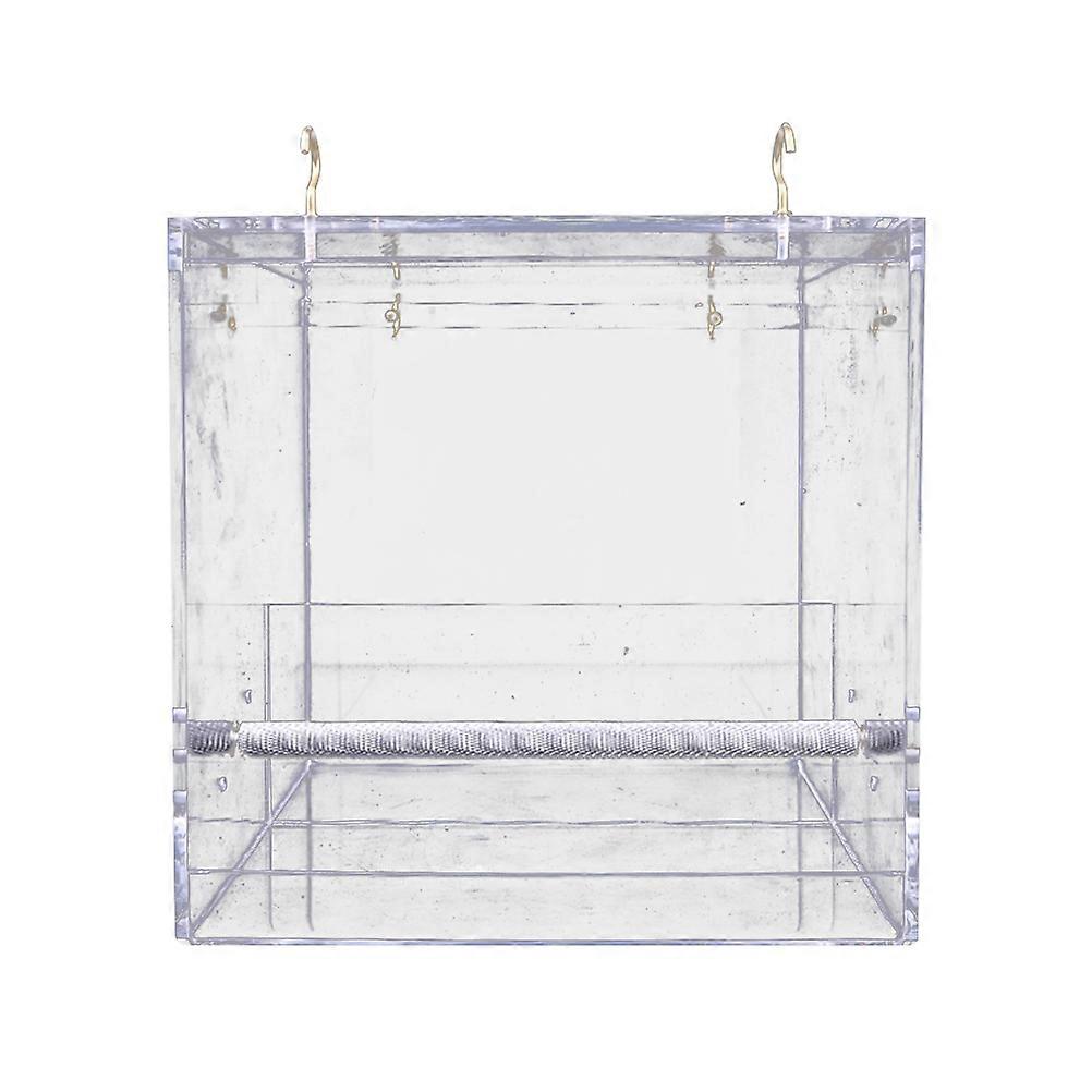 Suction Bird Feeder Transparent Acrylic for Bird Feeding 2Pcs