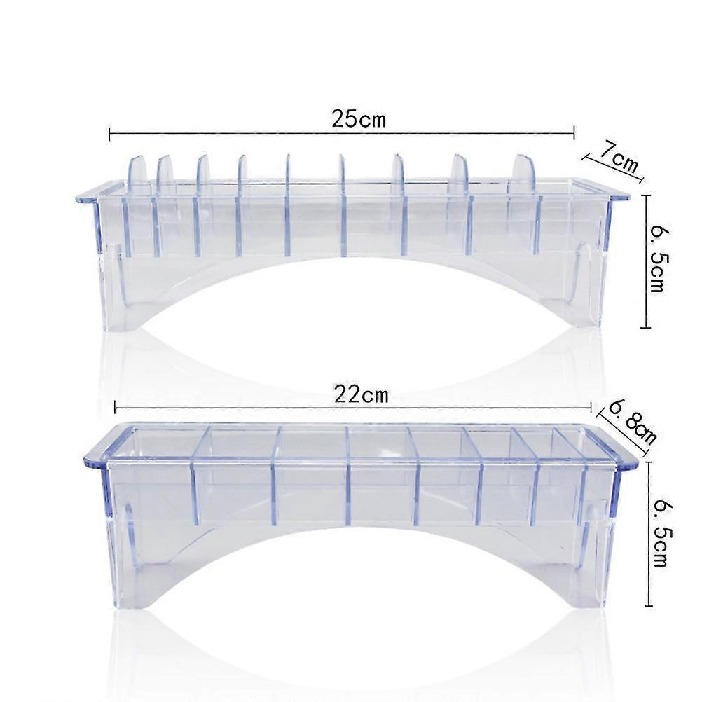 Transparent Storage Box Limit Comb Storage Box for Hair Clipper 10Pcs