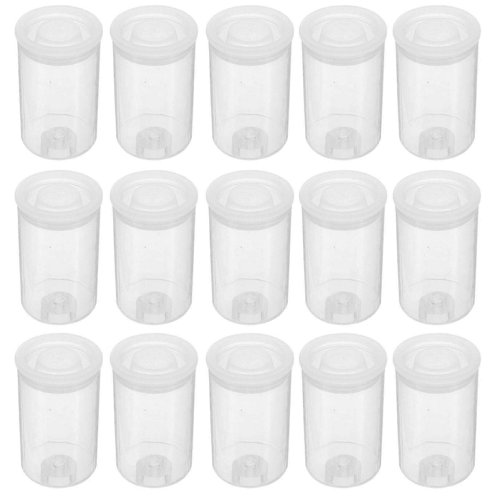 Portable Round Container Plastic Jars for Film Storage 50Pcs Pack