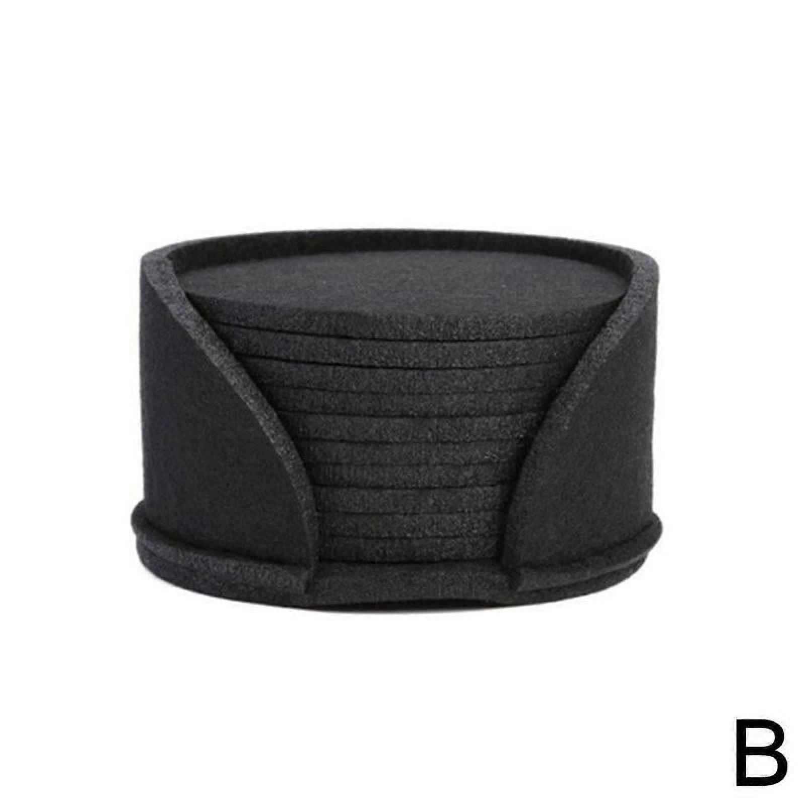 SHAPERME 10pcs Round Felt Coasters Bulk Set with New