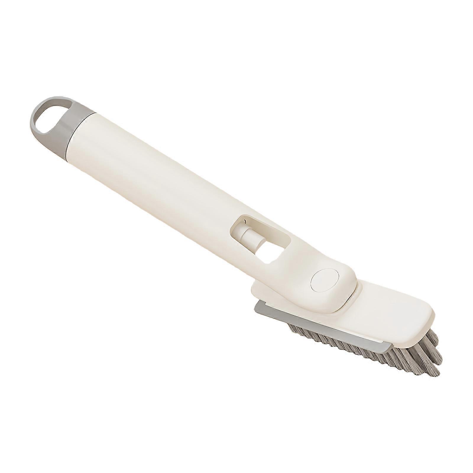 Deep Cleaning Spray Rotating Brush for Tile Grout with Hard Bristles Efficient Bathroom Kitchen Application Cleaner  White