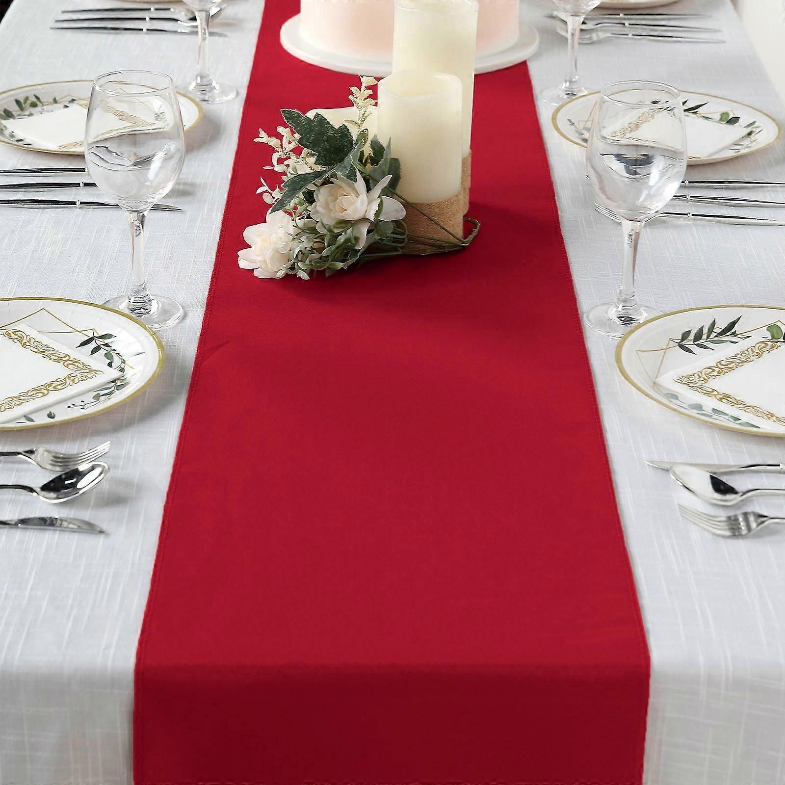 BalsaCircle 12" x 108" Polyester Table Top Runner Wine