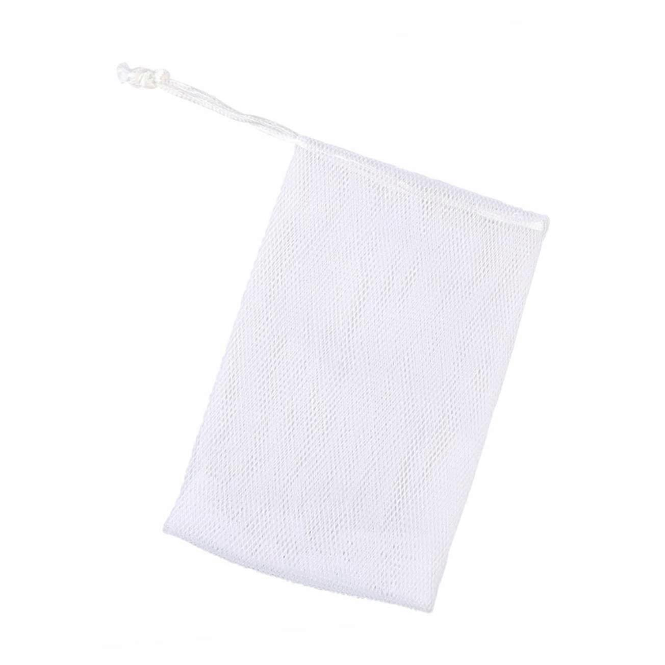 10pcs Soap Saver Bag Exfoliating Quick Foaming Mesh Pouch with Drawstring for Bar Soap