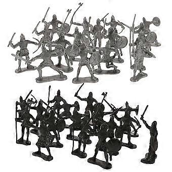 Military Soldier Models Miniature Knight Figures for Collectors 60Pcs Set