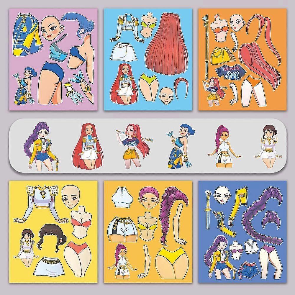 6/10 pi��ces KPop d��mon chasseurs anime dessin anim�� bricolage autocollants imperm��ables pour d��coration en vrac Anime Doodle bagages bouteil