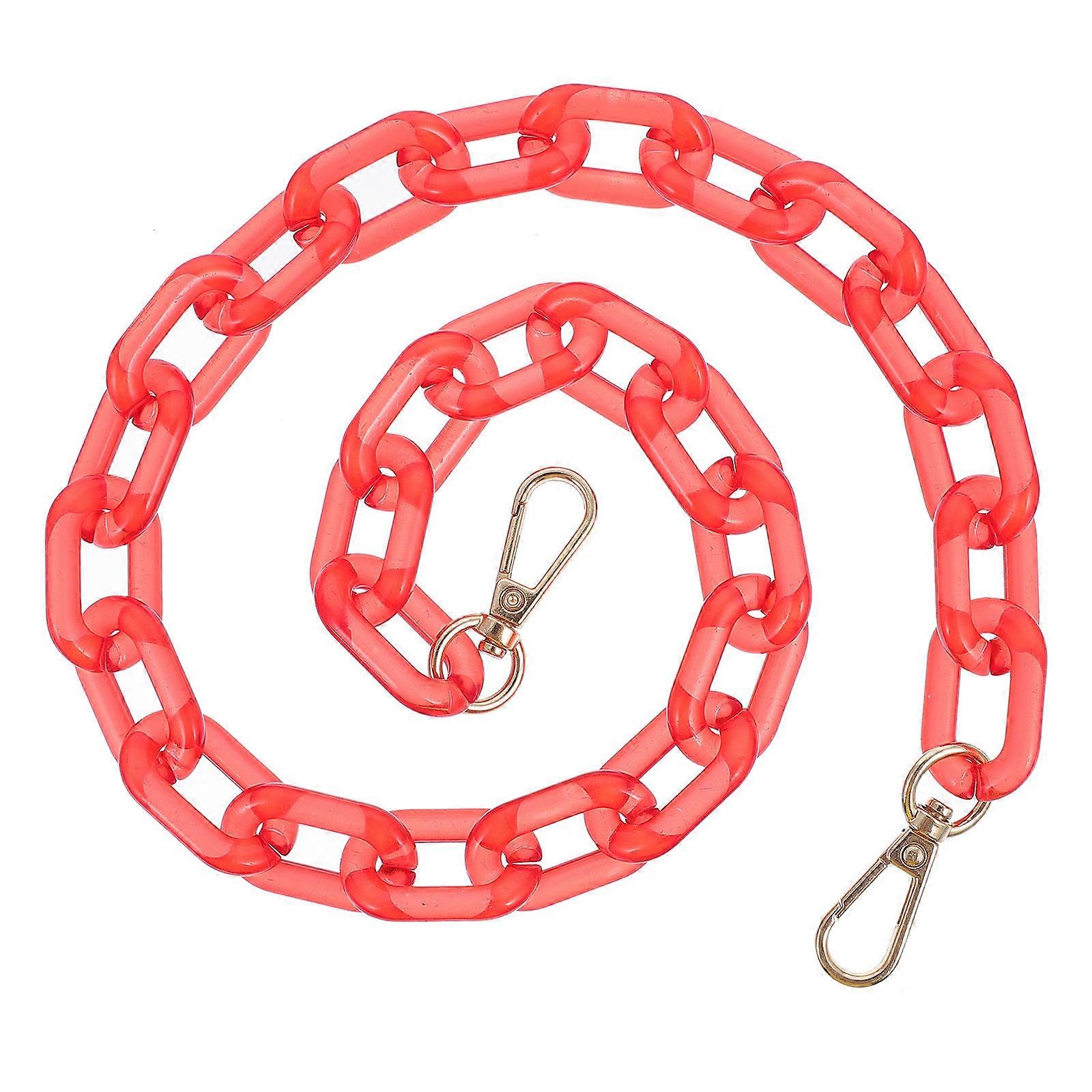 Candy Color Red Acrylic Chain for DIY Bag with Buckles 1Pcs Handbag Chain