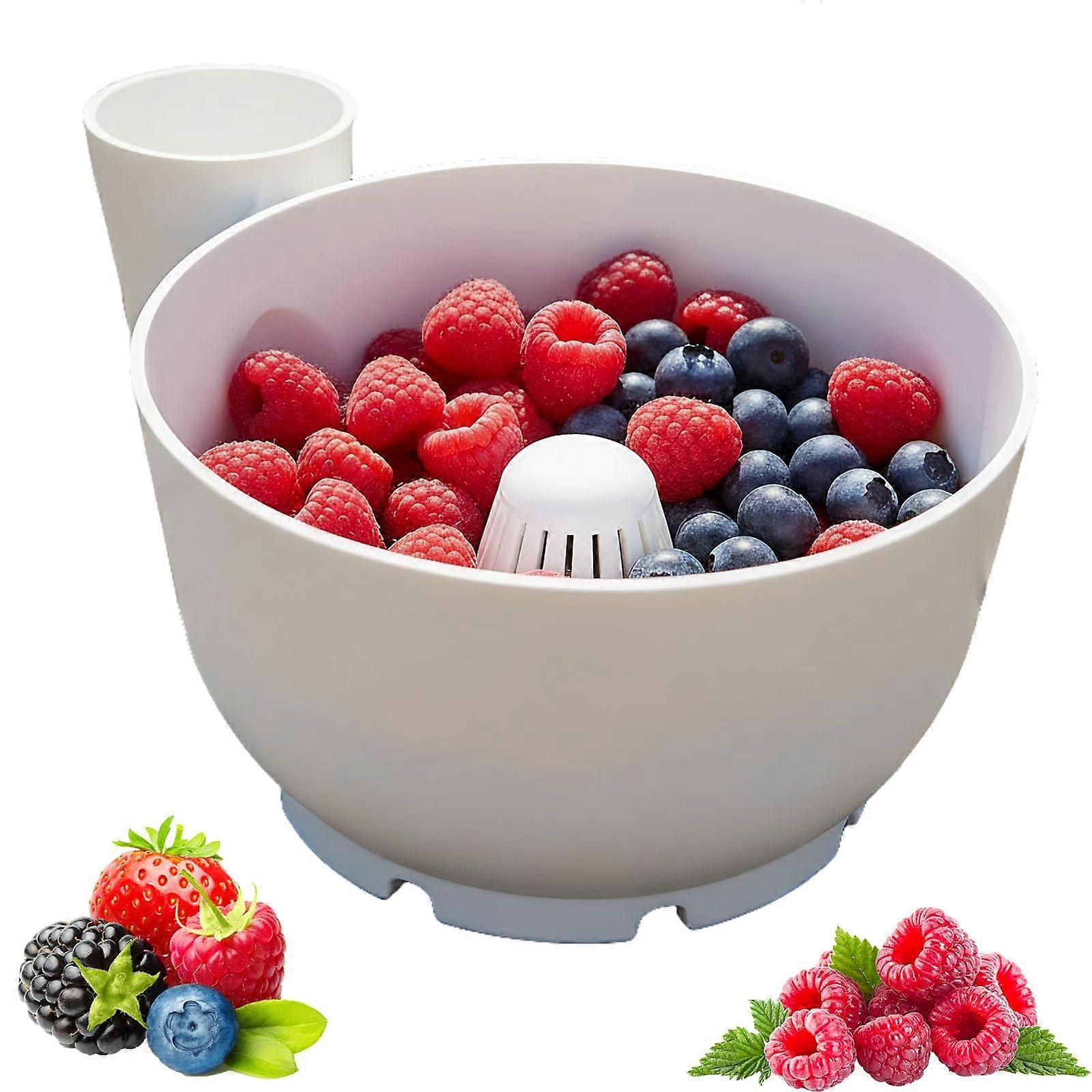 Fruit and Vegetable Washer Bowl 4 in 1 Design with Fast Water Circulation and Easy Clean Surface
