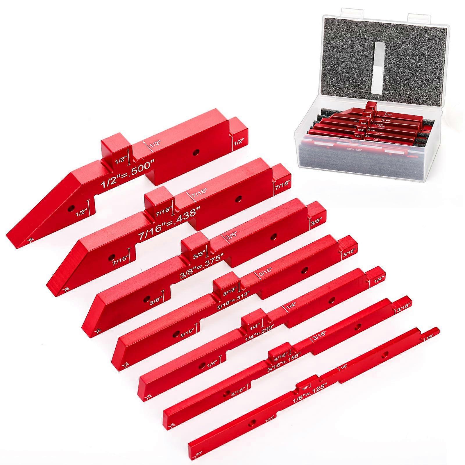 Router Table Setup Blocks 7pcs Aluminum Precision Height Gauge Set for Woodworking and Table Saw