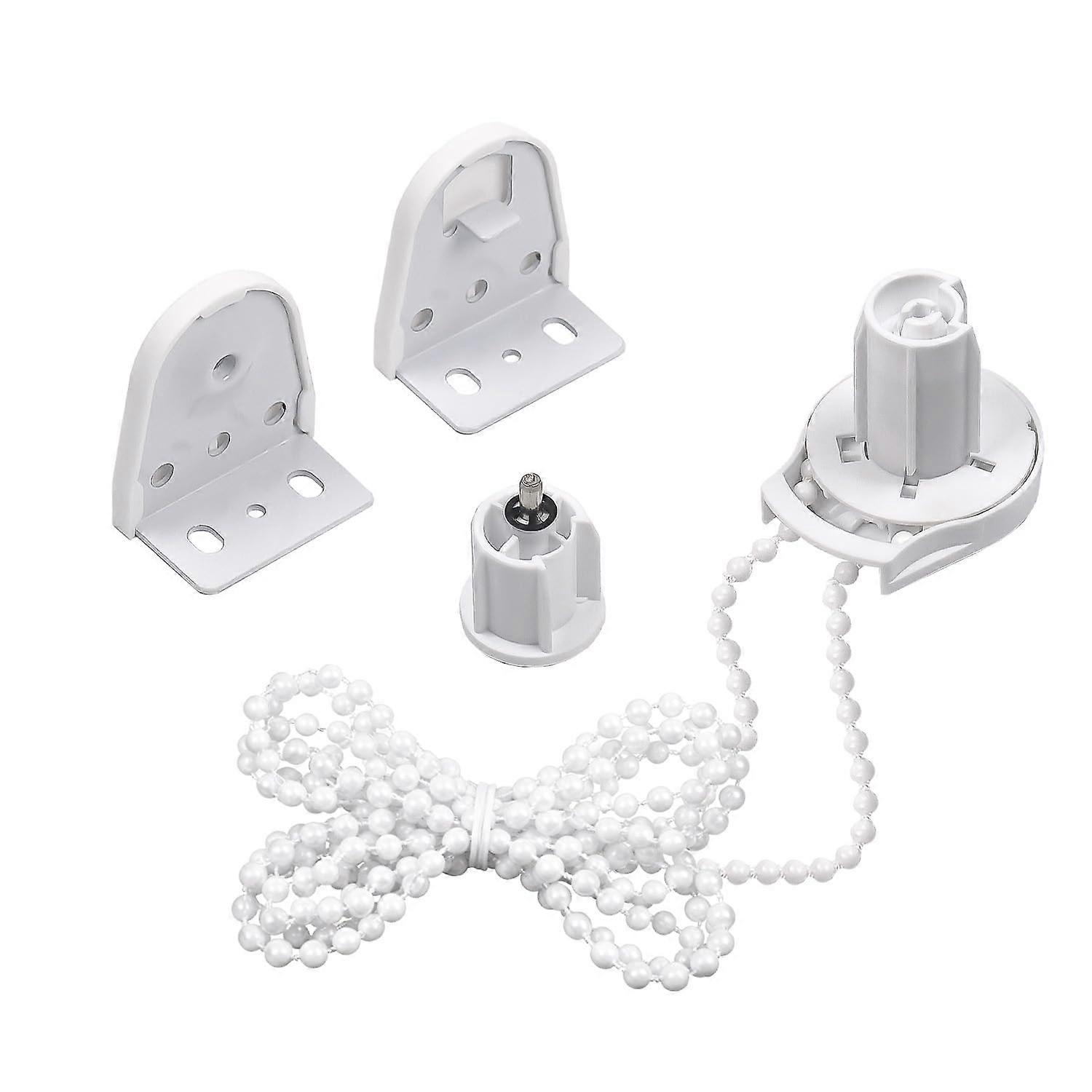 Roller Blind  Kit for 1 Inch Tube with Durable Metal Brackets and Smooth Glide Bead Chain