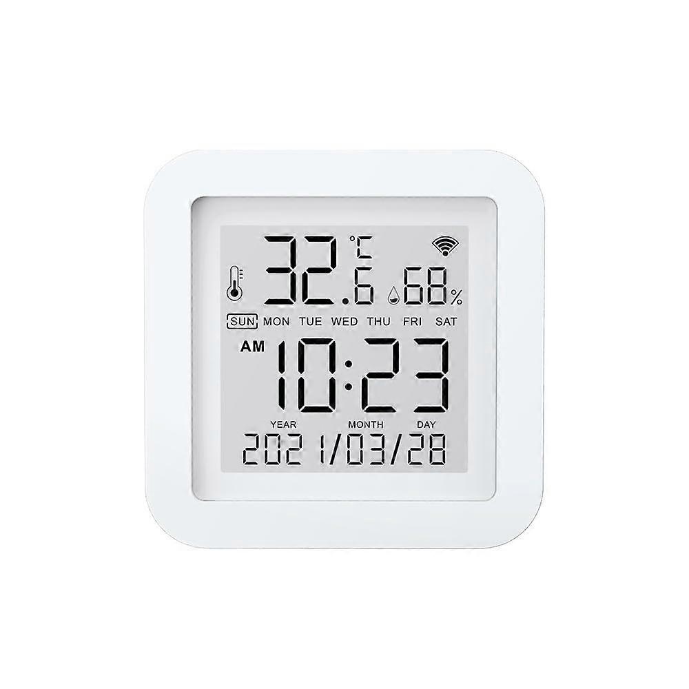 Smart WiFi Temperature and Humidity Sensor with LCD Display, Alexa Google Compatible Thermometer Hygrometer for Home