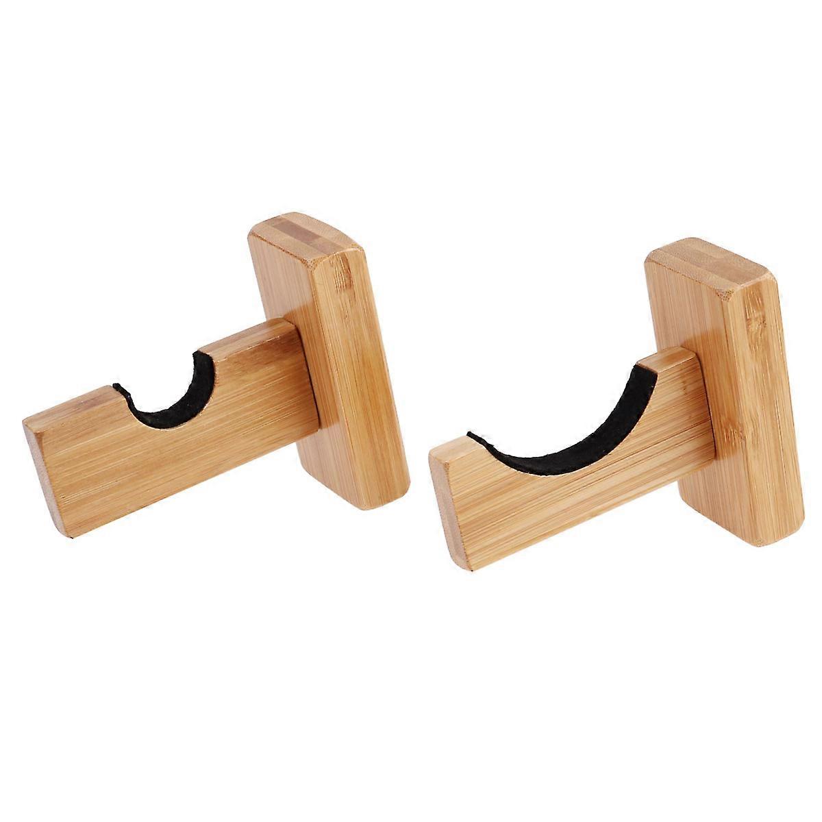 Baseball Bat Wall Mounted Bamboo Display Case for 2 Pieces Bats