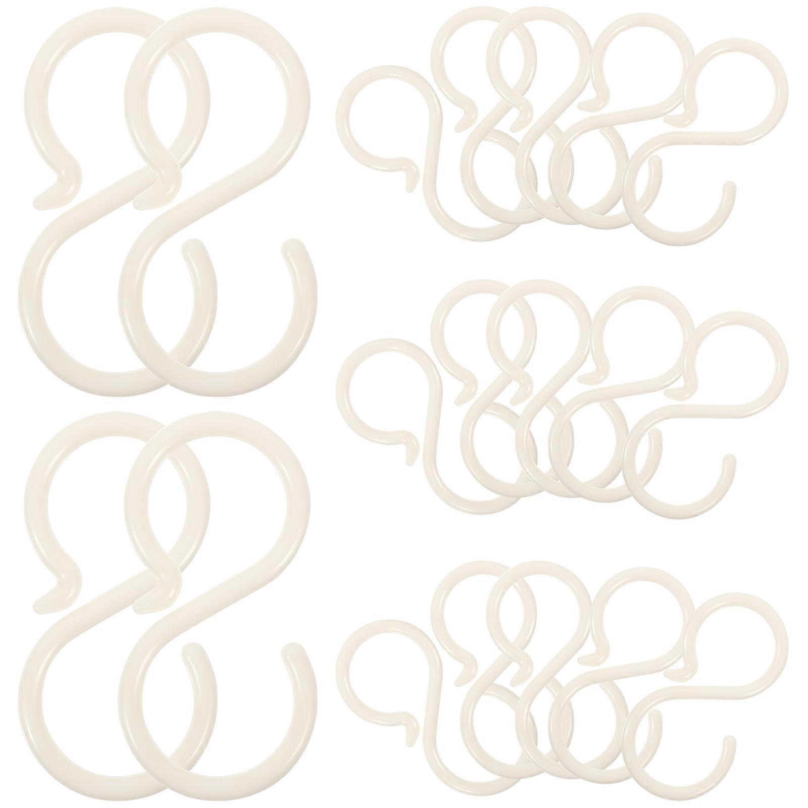 Plastic S-Shaped Hooks for Fixing 40Pcs Scrunchies Storage Holder