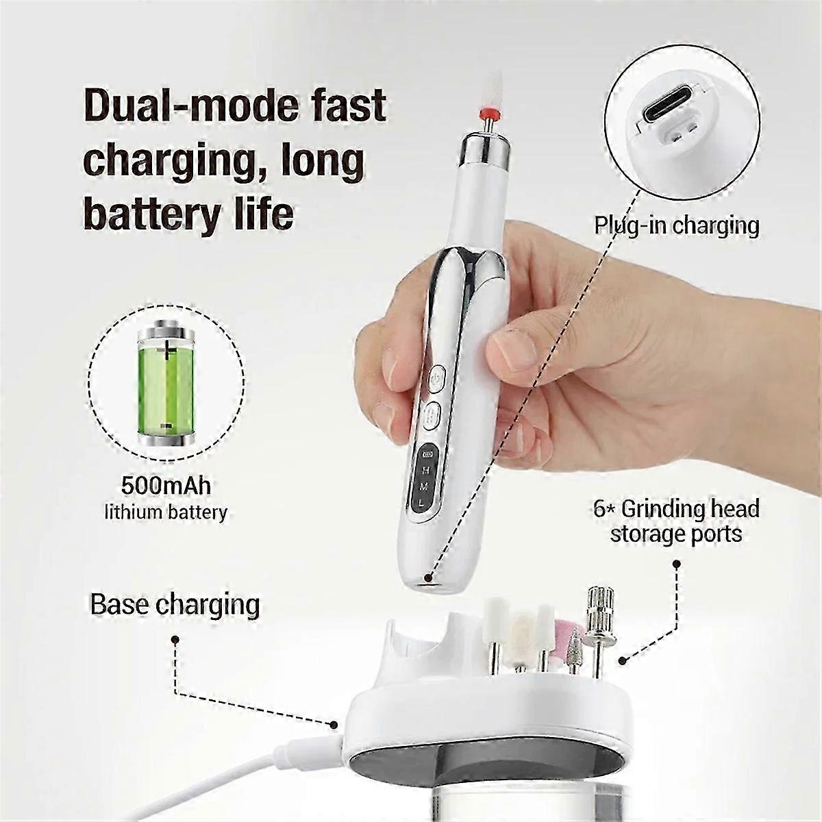 25-26 Electric Nail Drill Set, Professional Nail Grinding Tool