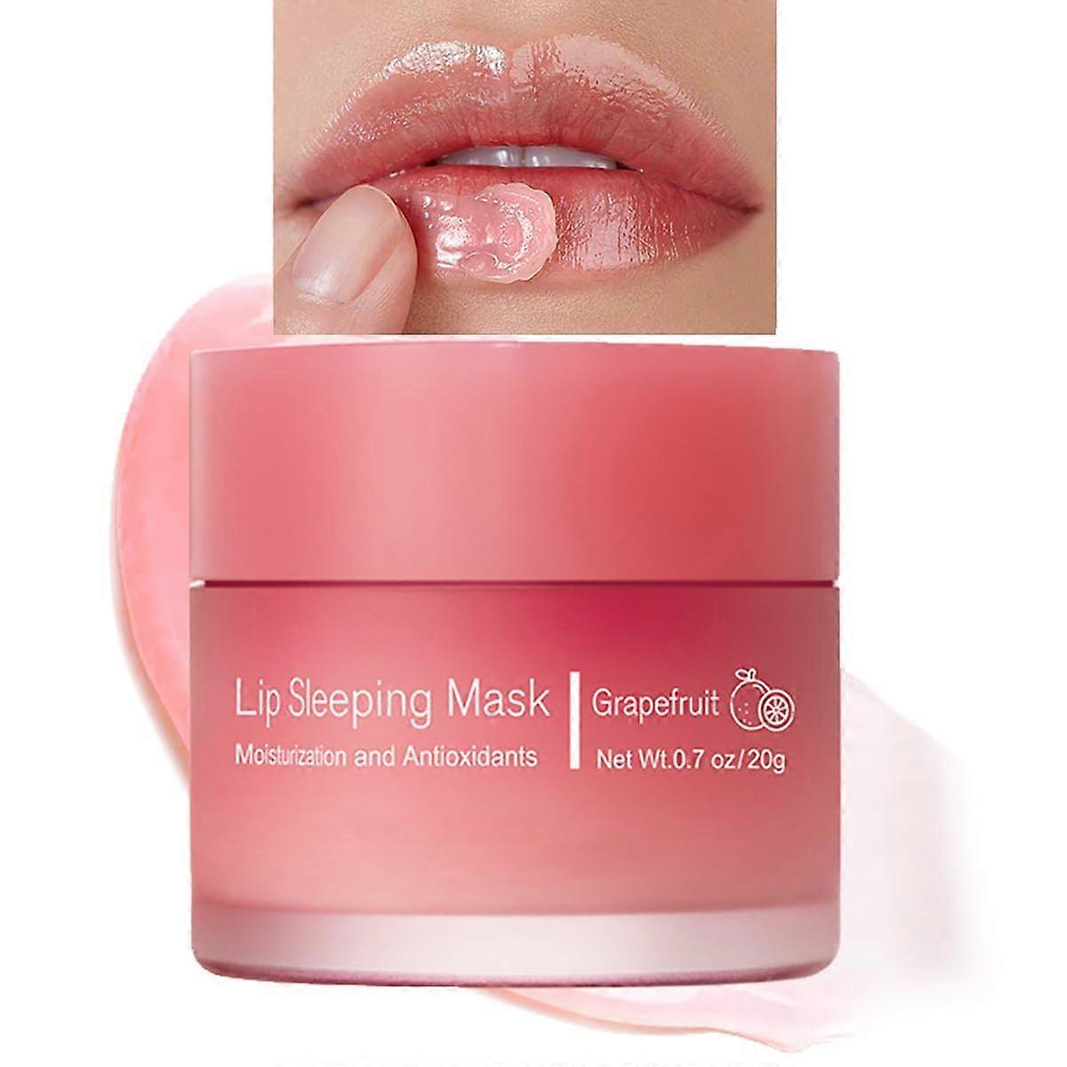 Sleeping Lip Mask with Deep Hydration Overnight, Grapefruit Tinted Hydrating Lip Balm 03#