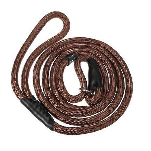 Pet Dog Leash Nylon Training Collar Traction Rope Brown