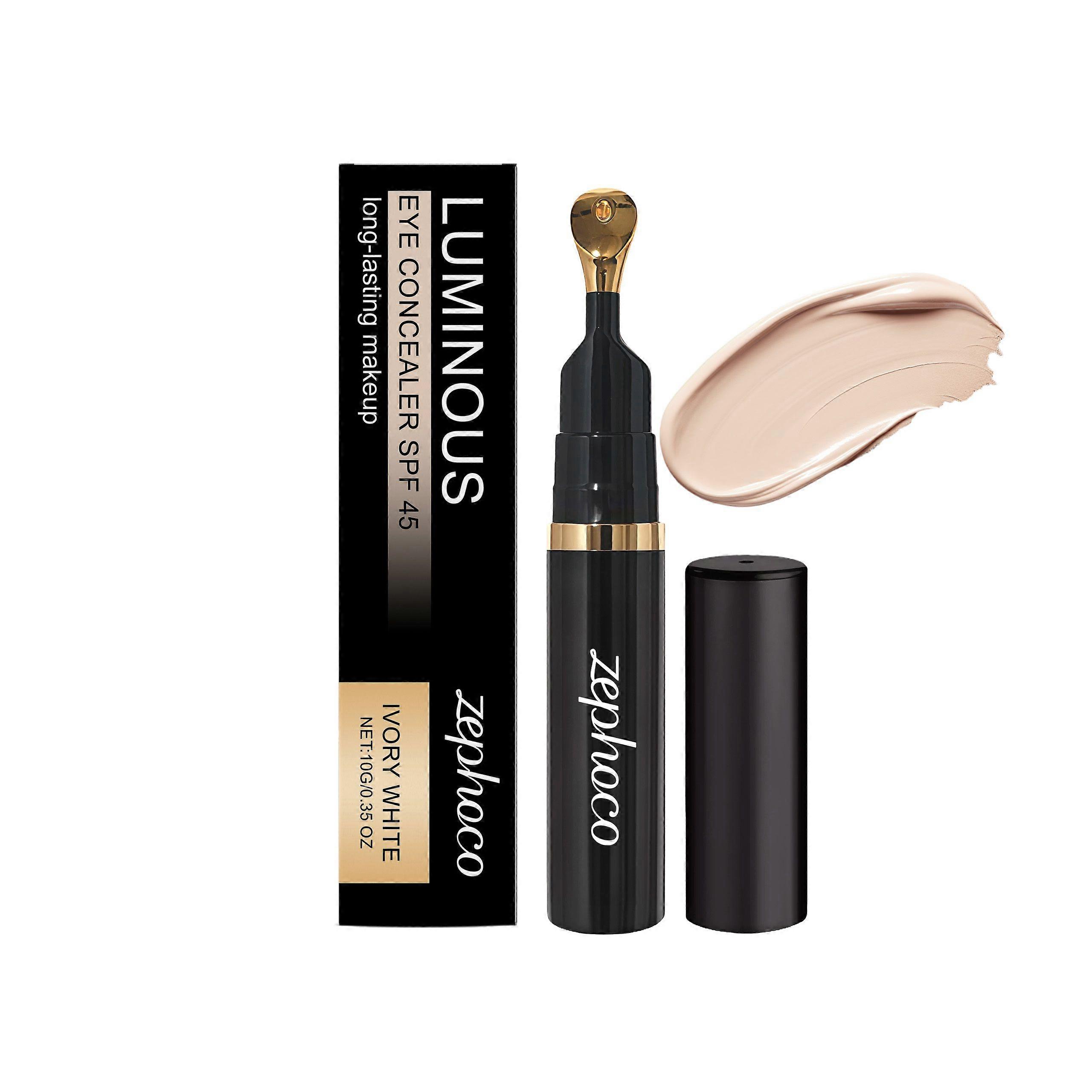 Zephoco Ivory White Eye Concealer Lightweight Light Uniform Skin Color Moisturizing Matte Clear And Moisturizing Makeup