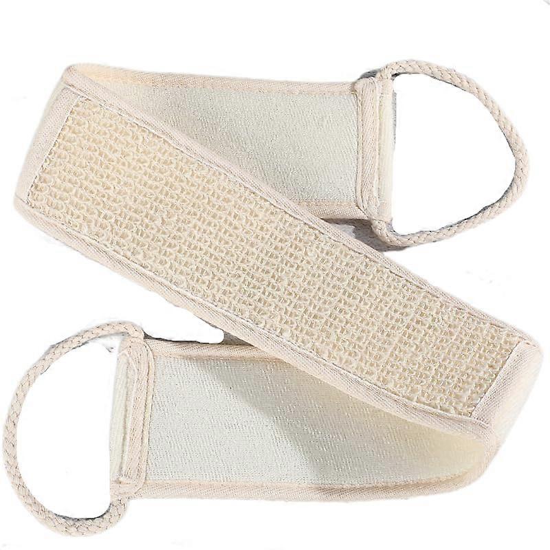 Natural Loofah Bath Strap with DualSided Exfoliation and Full Back Coverage for Shower