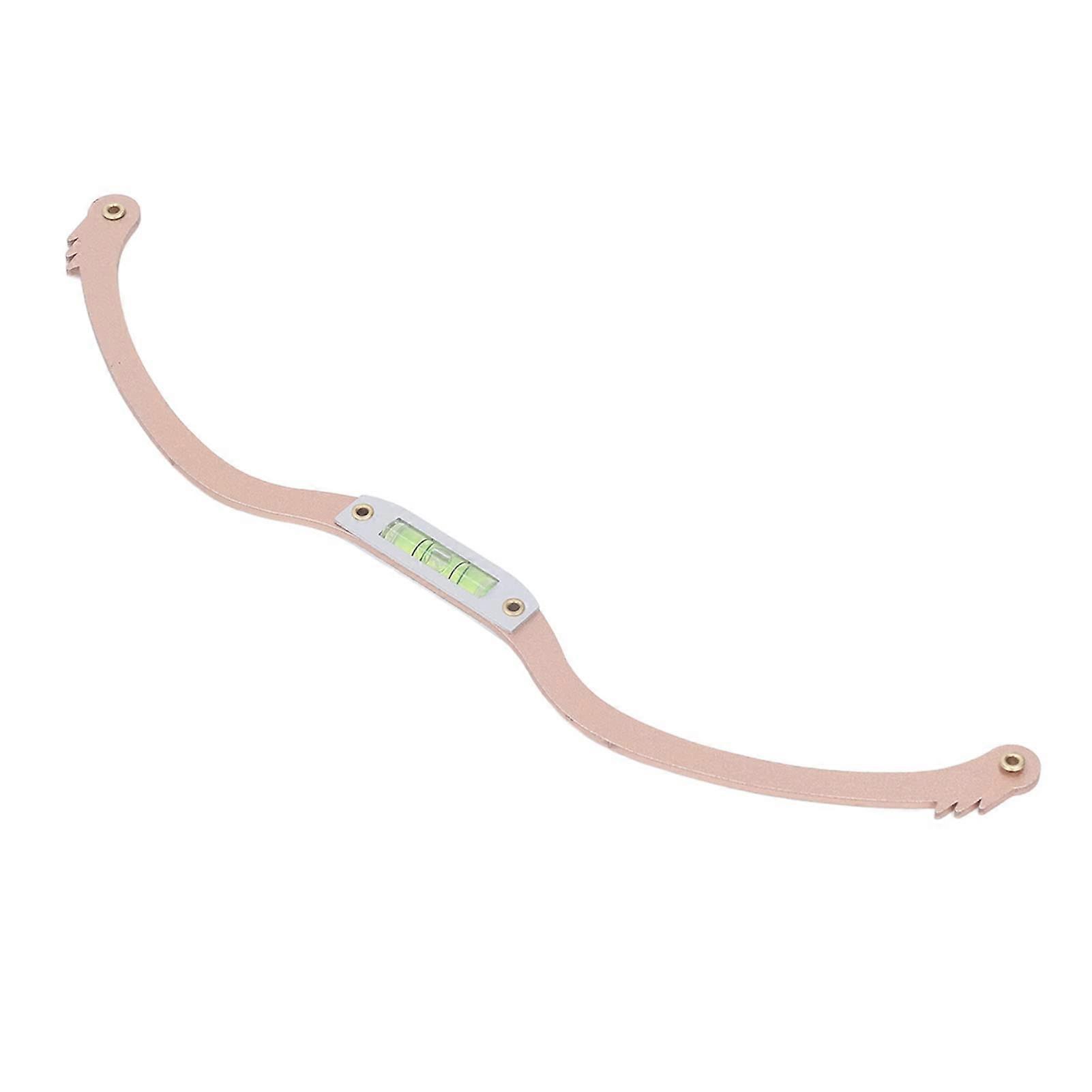 Professional Eyebrow Mapping Tool with Adjustable Ruler for Symmetrical Brow Positioning Gold