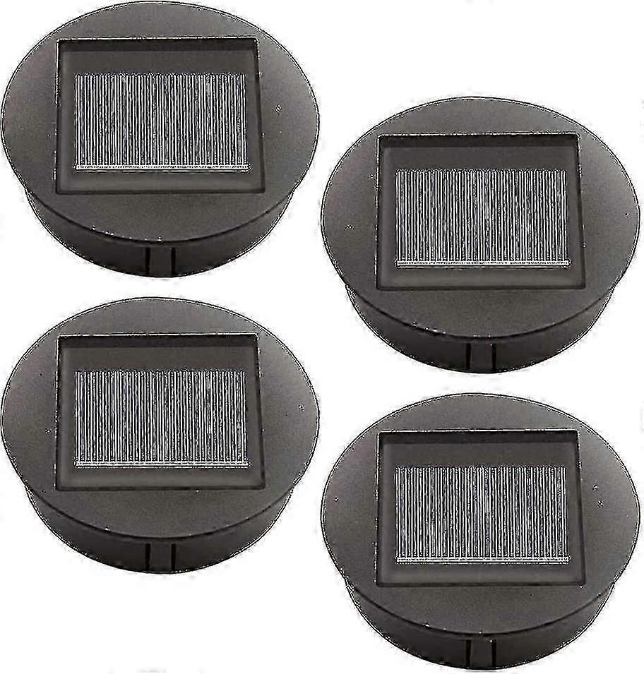 4 solcellelampe-reservedeler med LED-pærer og lanternedeksler
