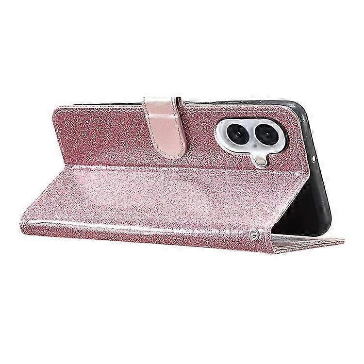 Compatible For iPhone 16 Protective Case Glitter Leather Wallet Phone Cover