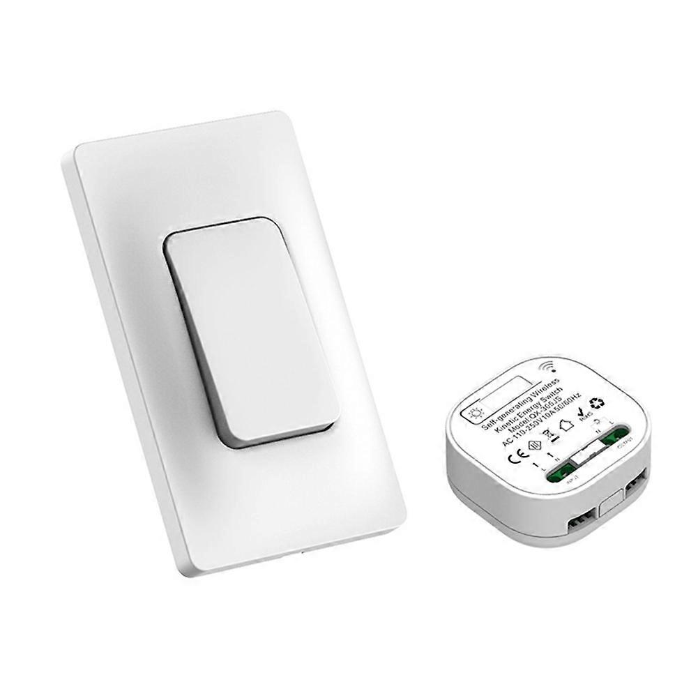 Self Powered Wireless Light Switch and Receiver Kit Remote Control Wall Switch Lighting Fixtures