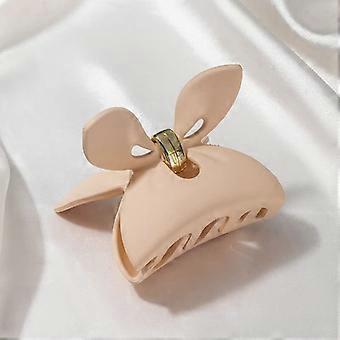 Hair Clips for Women with Pearl and Rhinestone, Gold Acrylic Barrettes, Retro Claw for Thick Hair