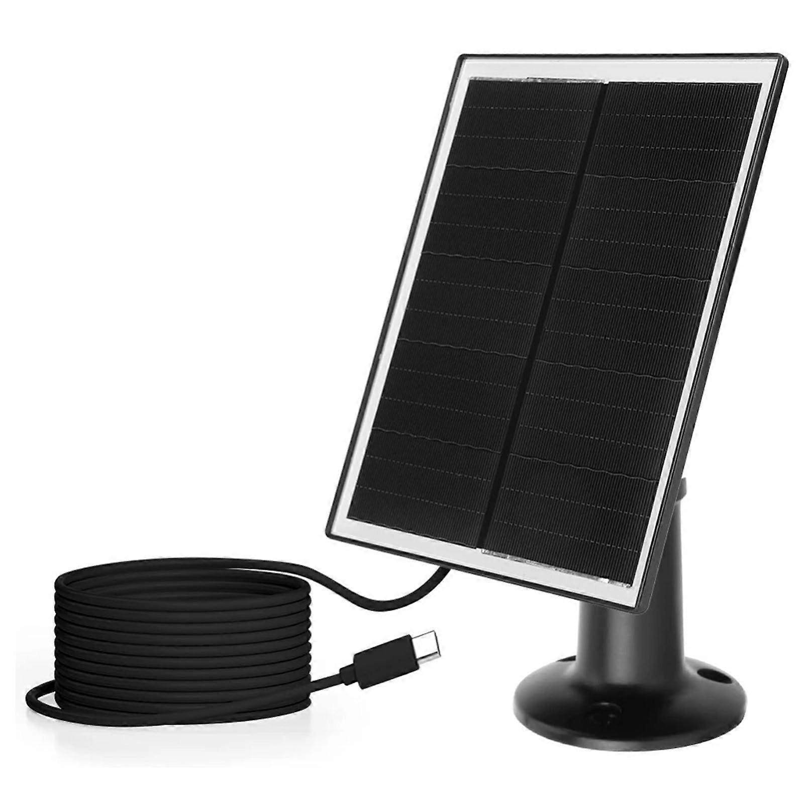 6W Solar Panel for Security Camera IP65 Waterproof Adjustable Angle Fast Charging Monocrystalline