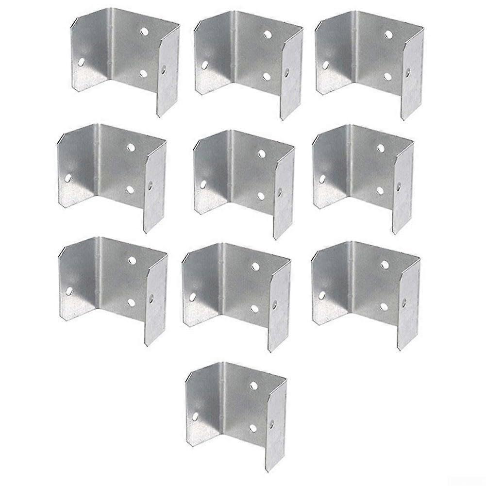 Fence Panel Clips Galvanized Steel 10 Pack Rust Resistant for Timber Posts 32mm50mm Outdoor