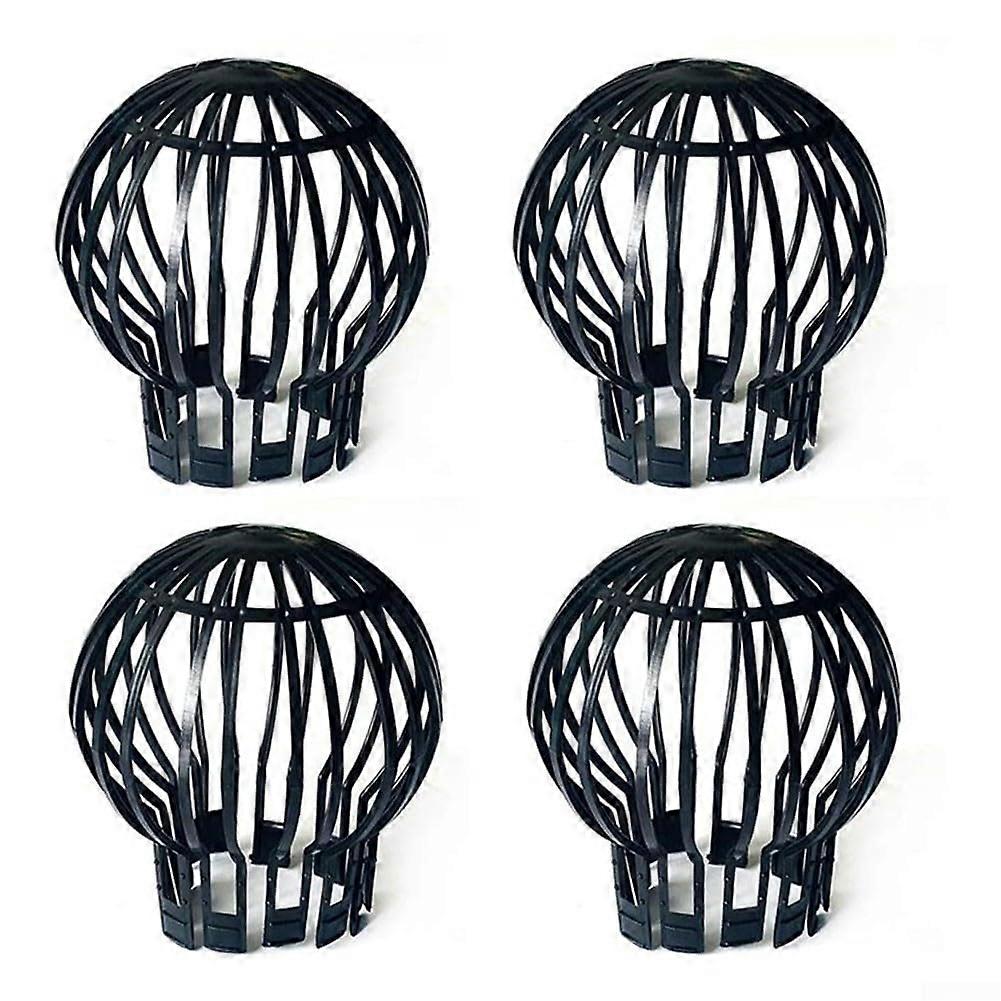 4PCS Gutter Guard Downspout Filter Outdoor Leaf Protector Prevents Blockage AllWeather Use