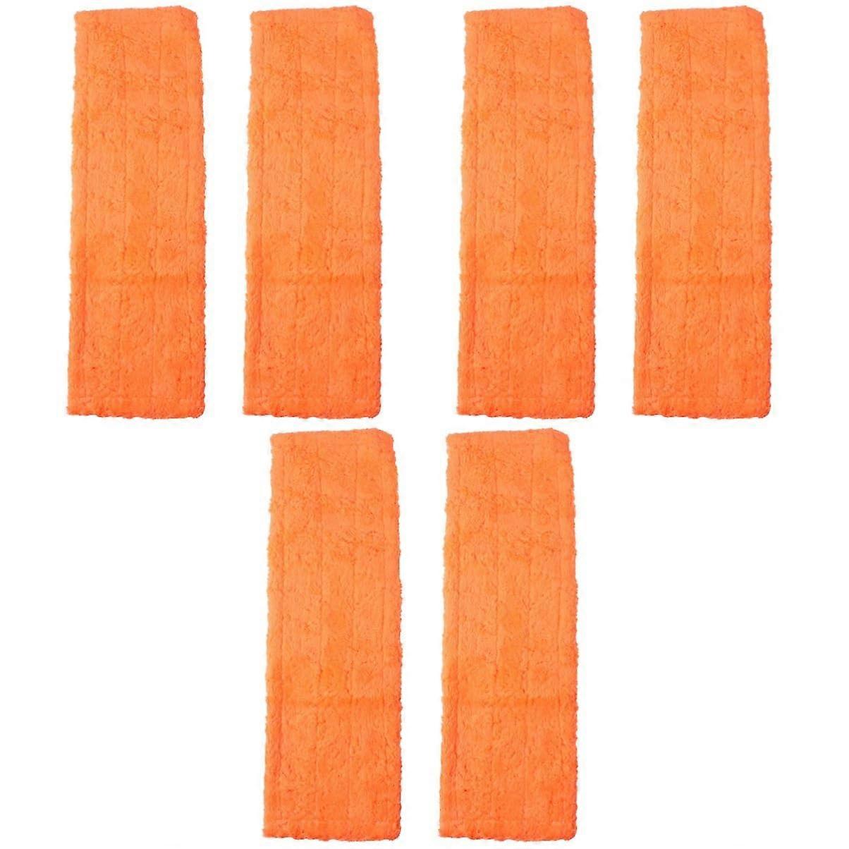 6pcs Microfiber Mop Pads for Hardwood Laminate Tile Floors Reusable Washable Replacement Covers