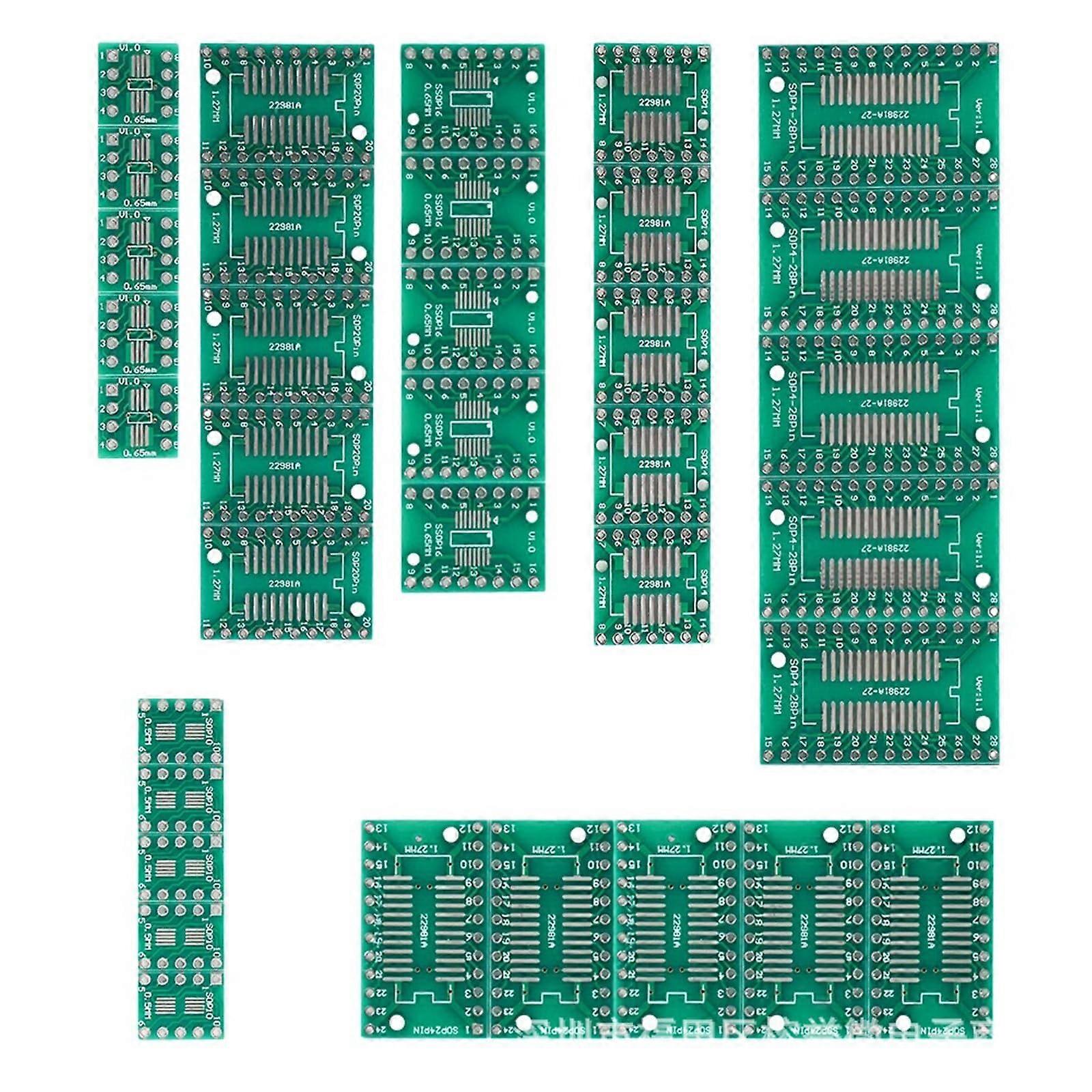 Universal IC Adapter Board Kit for SOP SSOP to DIP Conversion with Clear Pin Marking
