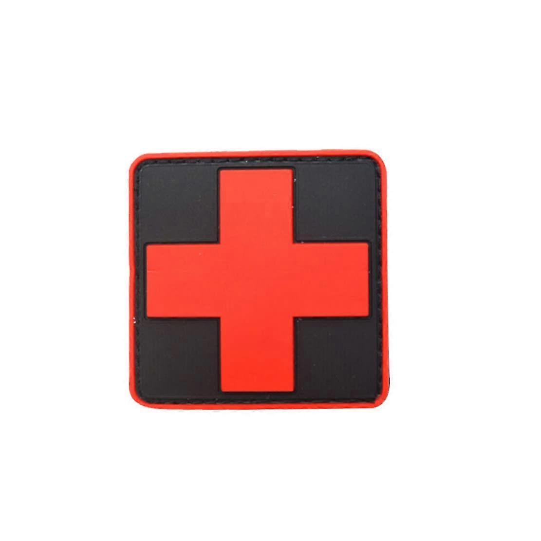 PVC Medic Patch 2.36 x 2.36 Inches Backing for Tactical Gear Backpack Jacket