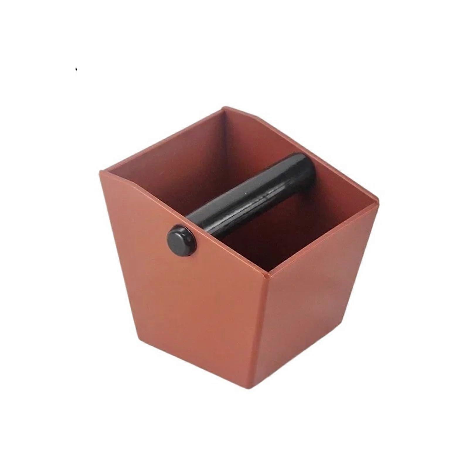 Espresso Knock Box for Easy Coffee Grounds Disposal, Durable Countertop Bin BurntSugar