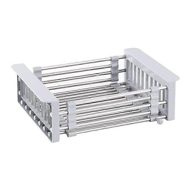 Adjustable Stainless Steel Over Sink Dish Drying Rack for Kitchen, Expandable and RustResistant