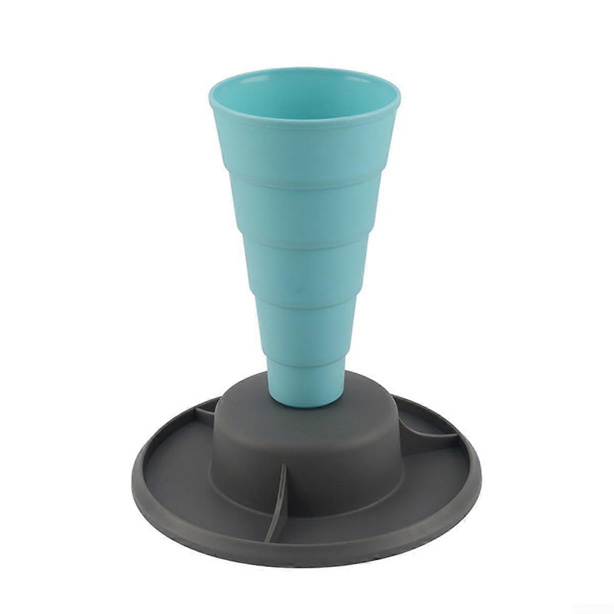 Piping Bag Holder with Foldable Stand and Storage Tray for Cake Decorating Bakers