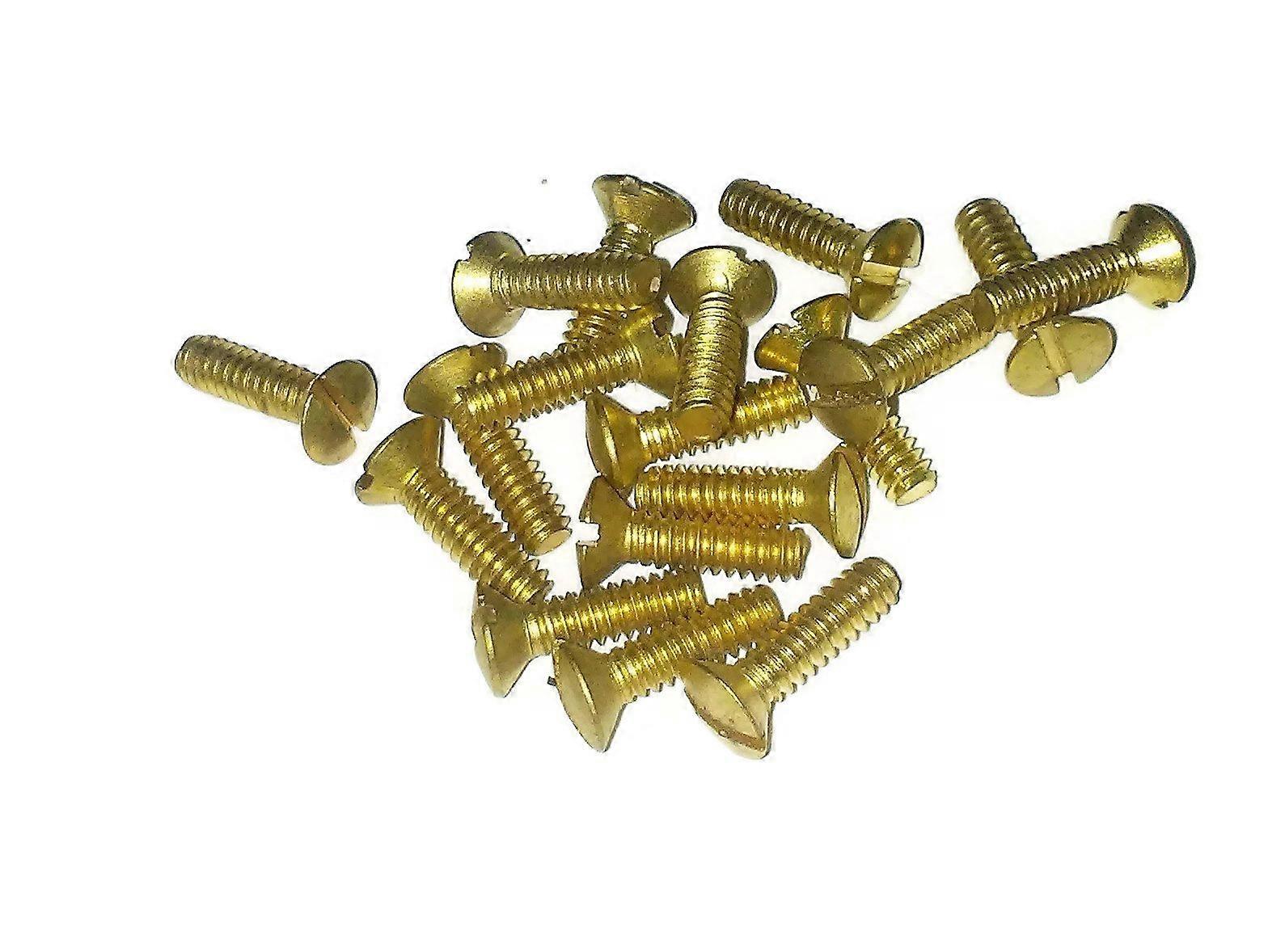 Brass Switch Plate Screws 25 Pack, CorrosionResistant Replacement for Outlet Cover Plates