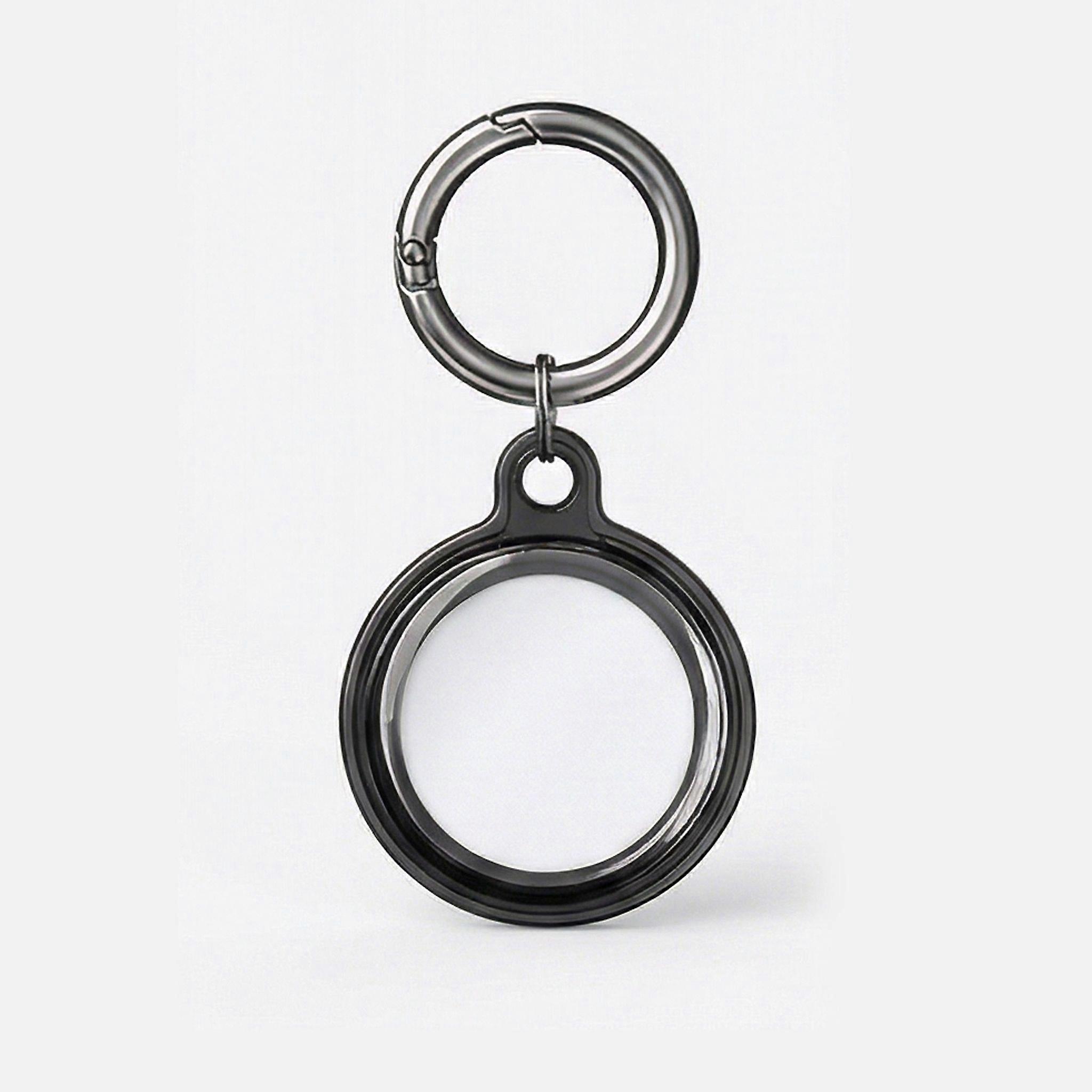 TPU Protective Case Compatible with Apple AirTag with Keyring, Full Cover Soft Case