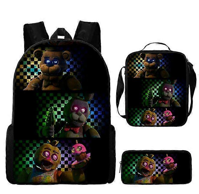Five Nights Backpack, School Bag, Children's School Bag, Backpack, Men's Backpack, Laptop Backpack, Three-piece Backpack