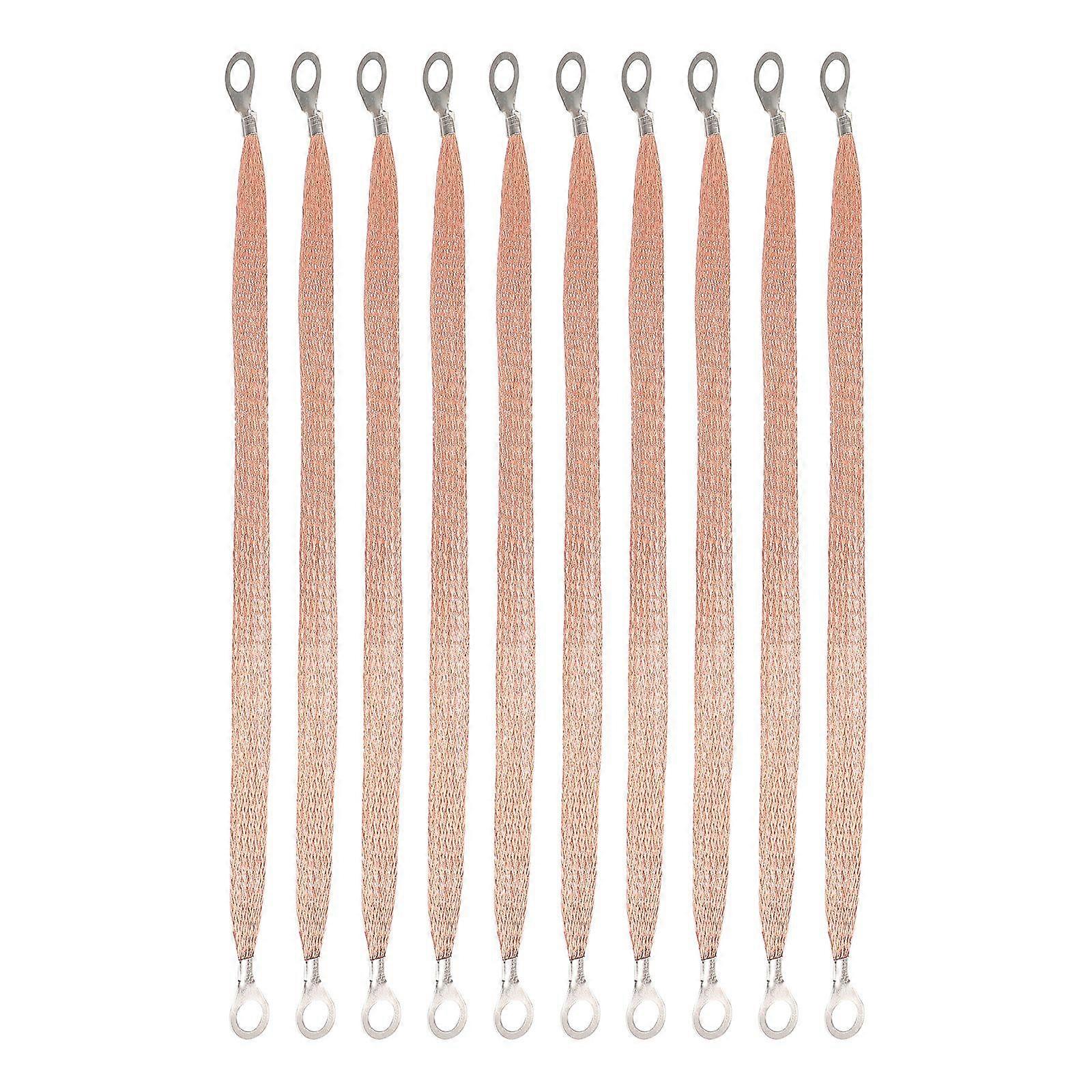 10pcs Ground Strap Copper Grounding Cable Straps Professional Vehicle Ground Straps