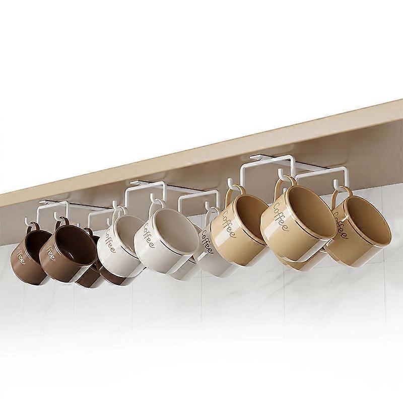 Kitchen hook rack, no-drill under-cabinet storage hook, coffee cup hanger.