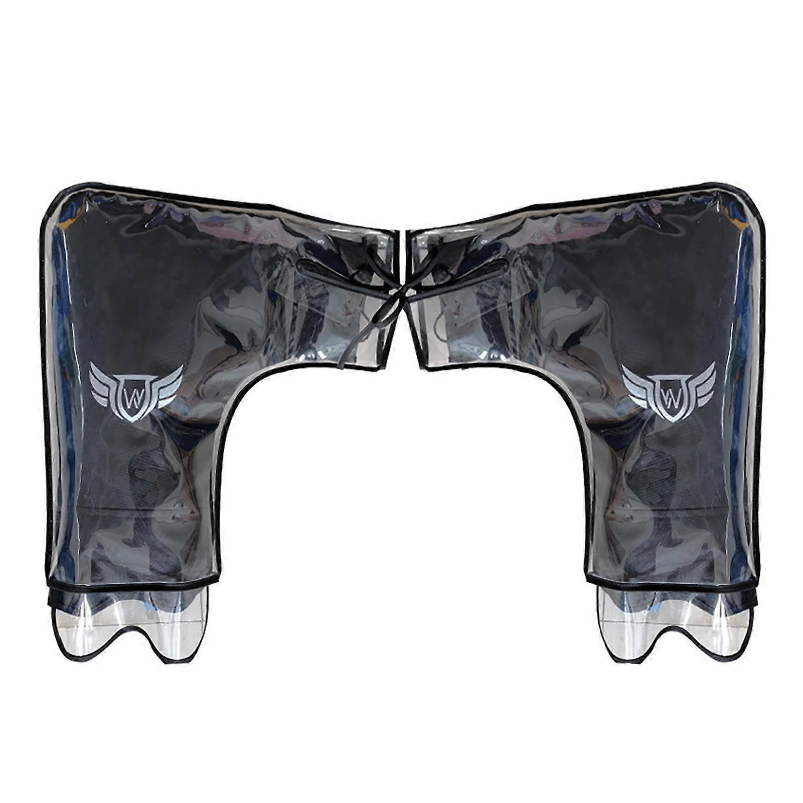 Waterproof Motorcycle Handlebar Muffs with Windproof Thermal Lining for Winter Riding Black S