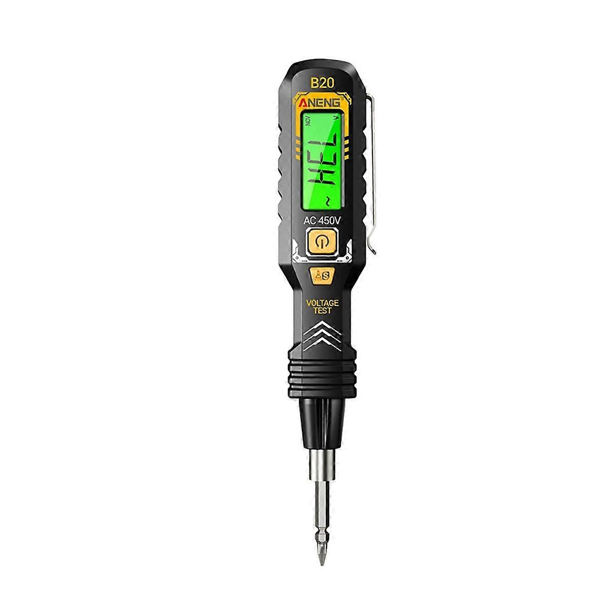  LCD Digital Voltage Tester Measuring Pen Black