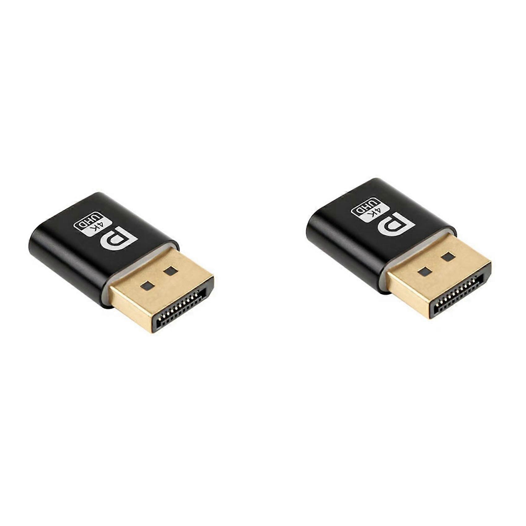 2X 4K Displayport Dummy Plug DP Virtual Display Adapter EDID Headless Ghost Emulator for PC Graphics Video Card