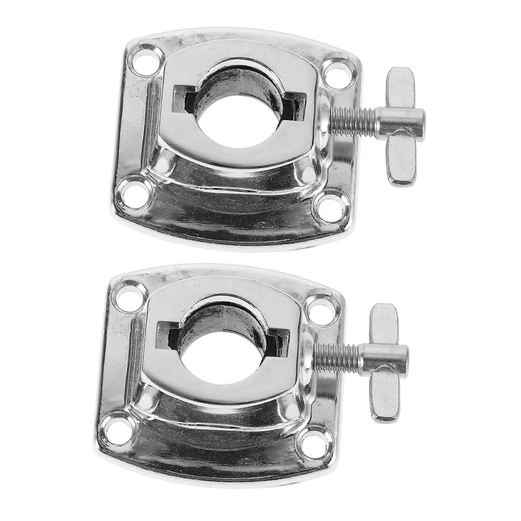2pcs Zinc Alloy Drum Stand Base Plate with Adjustable Cymbal Bracket Holder for Stable Drum Setup