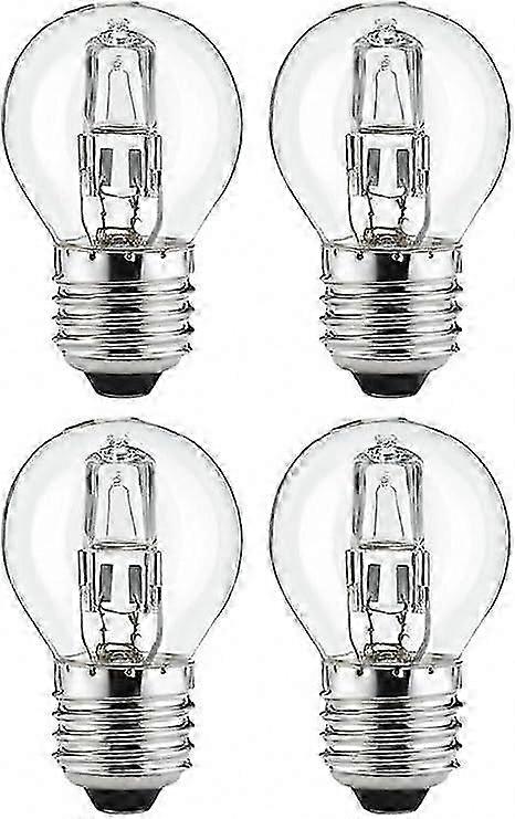 4-Pack 28W Halogen Golf Ball Bulbs, E27 Base, Warm White Light, Dimmable Feature