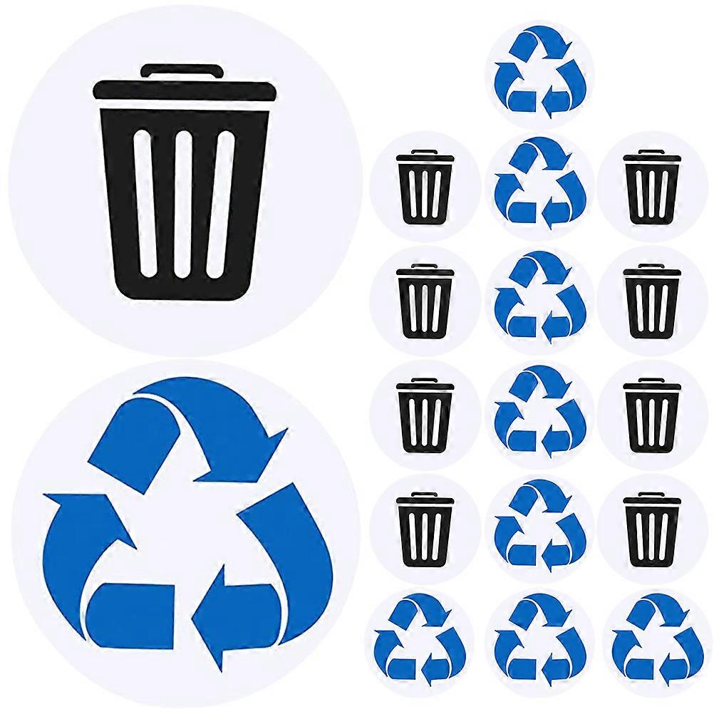 Recycling Sticker Trash Can Decals for Waste Sorting 4Sets Colored Labels