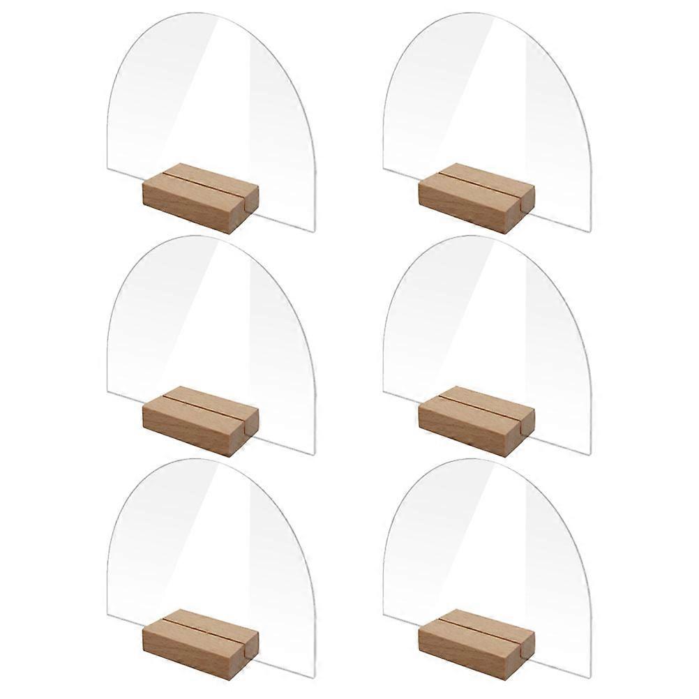 Acrylic Wedding Table Signs for Decor with Wooden Base 6Sets